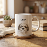 Classic White Mug - Custom Pet Portrait