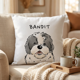 Classic Throw Pillow - Custom Pet Portrait